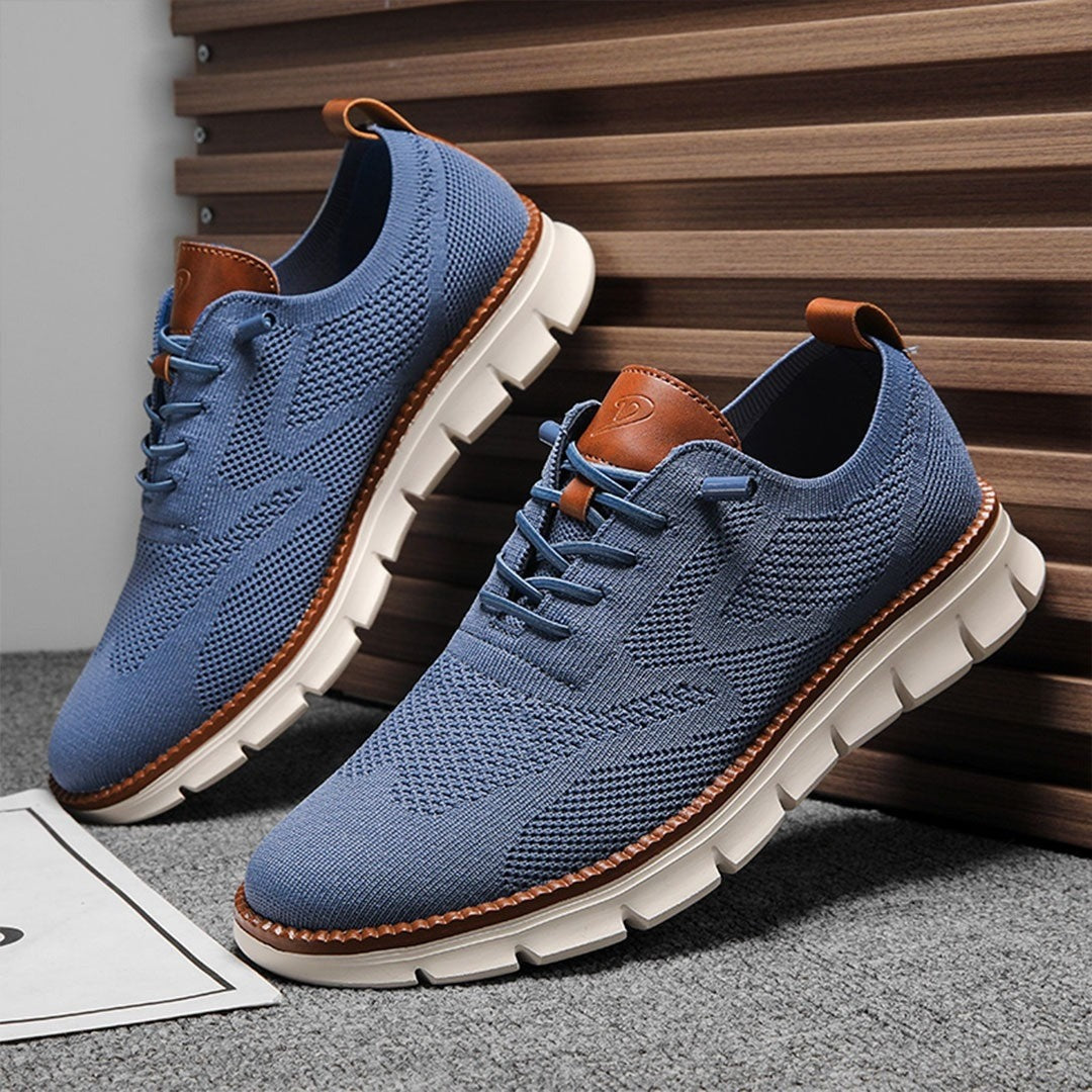 Ashburn - Urban Oxford Breathable Comfort Trainers Limited Edition - Blue