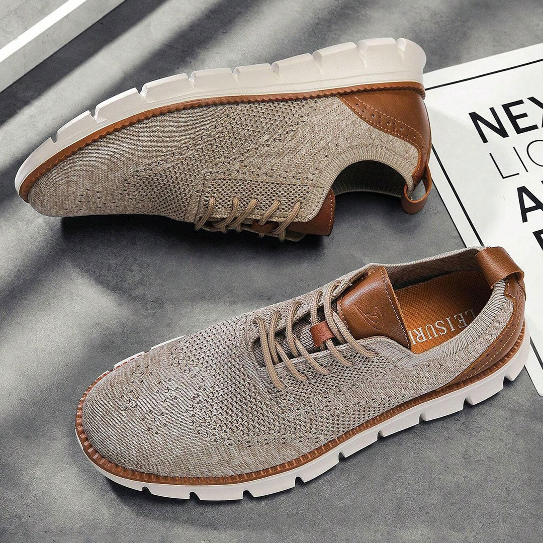 Ashburn - Flexknite Everyday Breathable Trainers – Brown