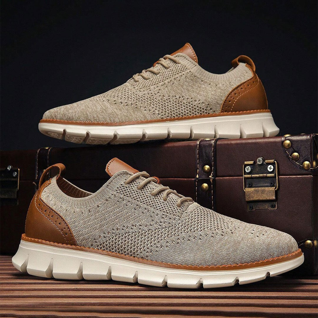 Ashburn - Flexknite Everyday Breathable Trainers – Brown
