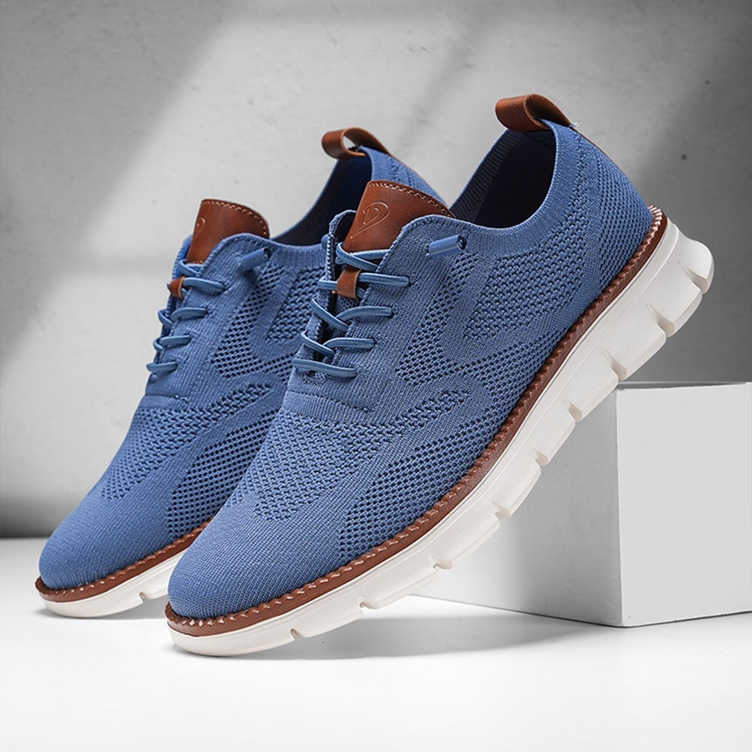 Ashburn - Urban Oxford Breathable Comfort Trainers Limited Edition - Blue