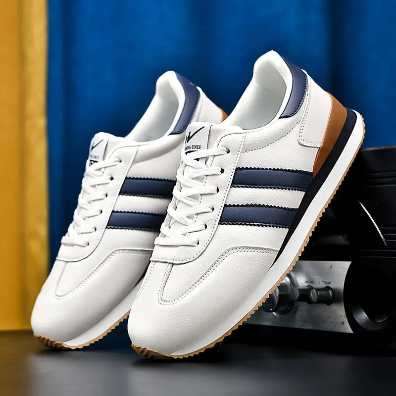 Ashburn - Retro Velocity Premium Smart Casual Trainer – Blue
