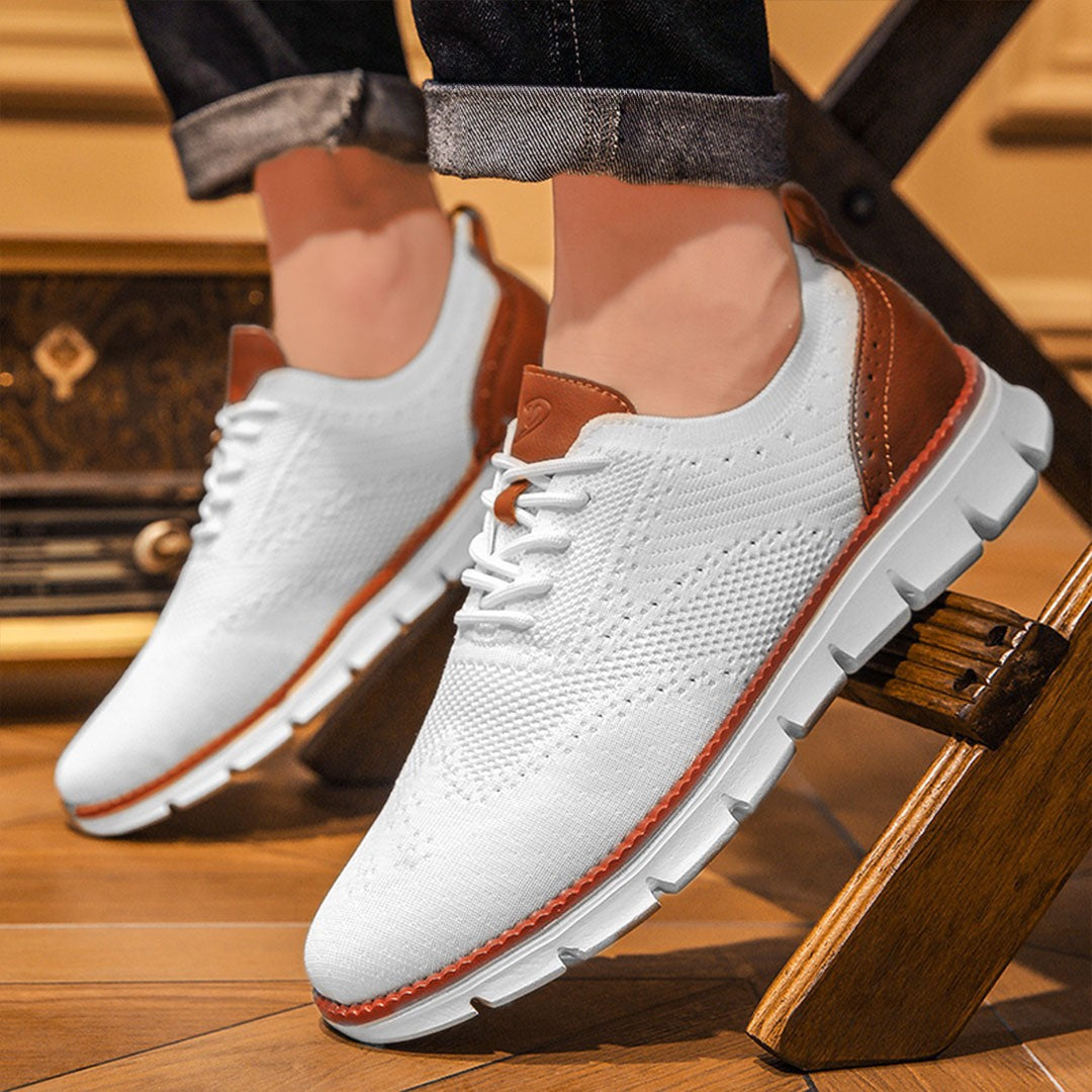 Ashburn - Flexknite Everyday Breathable Trainers – White
