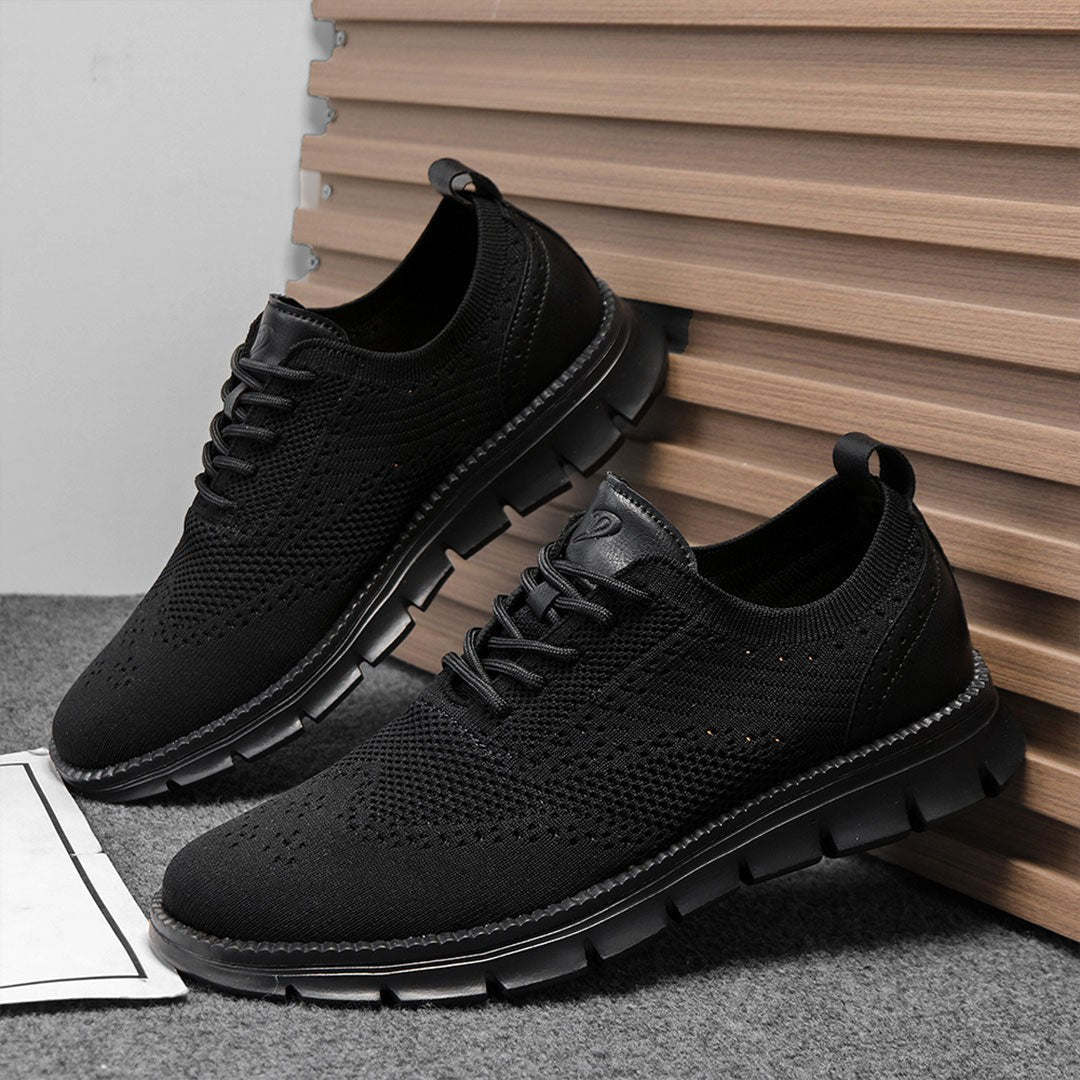 Ashburn - Flexknite Everyday Breathable Trainers – Black