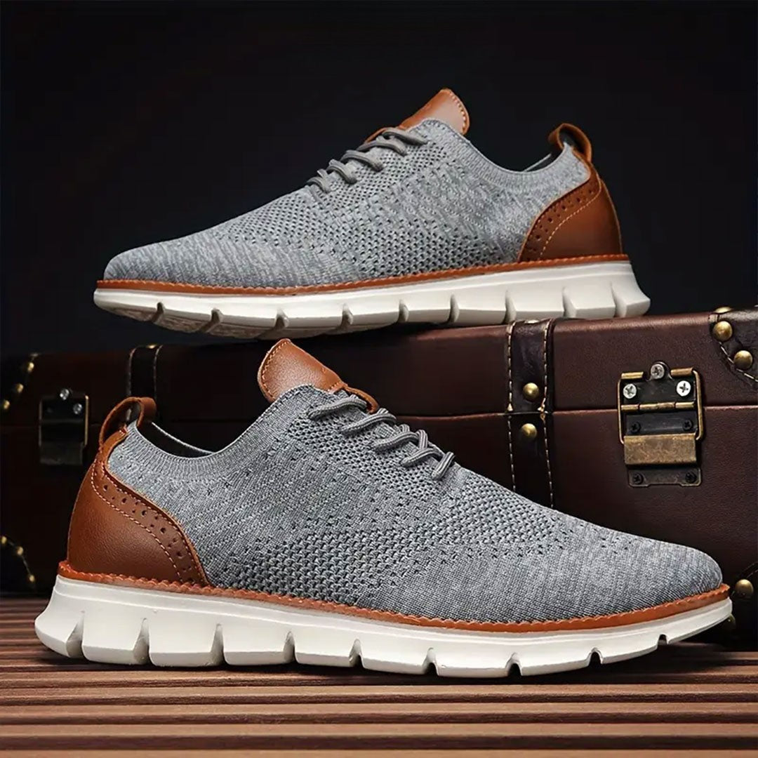 Ashburn - Flexknite Everyday Breathable Trainers – Gray