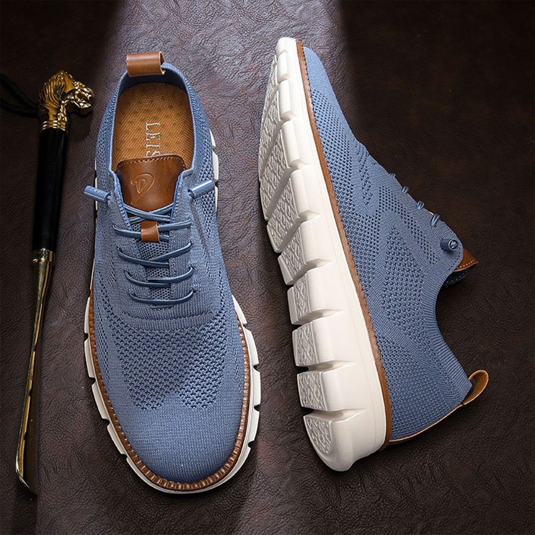 Ashburn - Urban Oxford Breathable Comfort Trainers Limited Edition - Blue