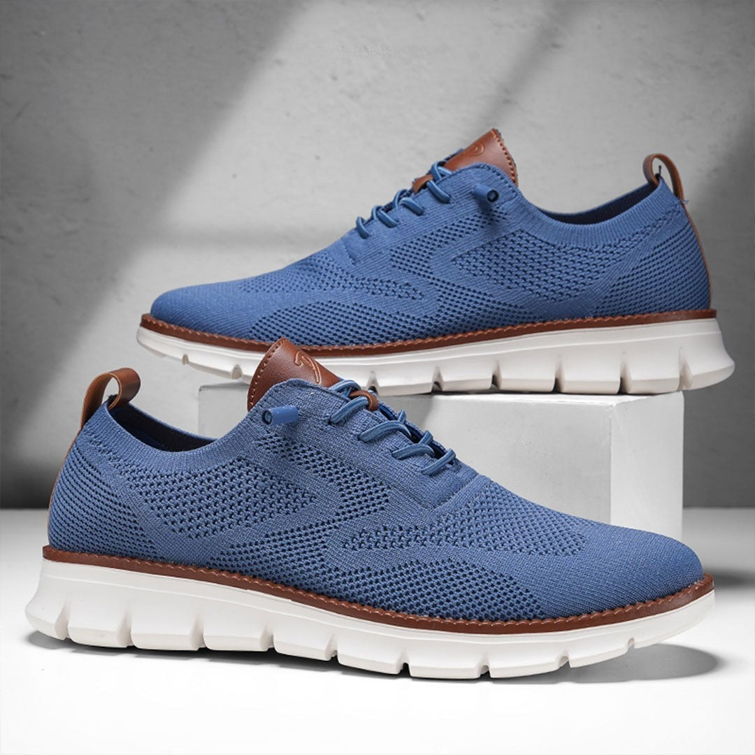 Ashburn - Urban Oxford Breathable Comfort Trainers Limited Edition - Blue