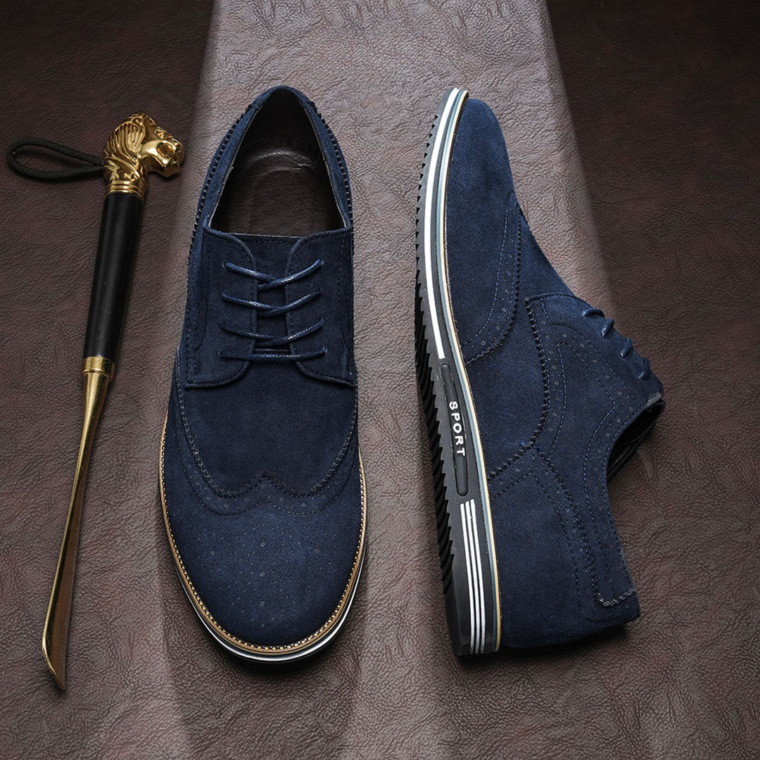 Ashburn - Derby Premium Leather Comfort Shoes for Men – Navy Blue