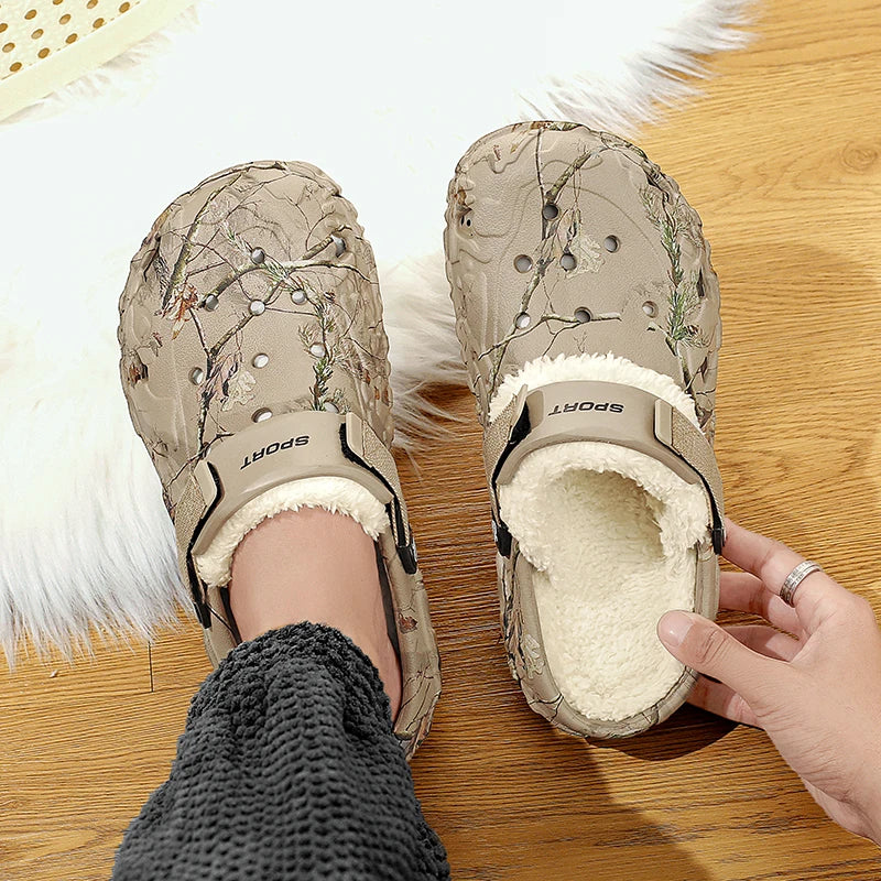Ashburn - Camo Padded Comfortable Clogs – Khaki