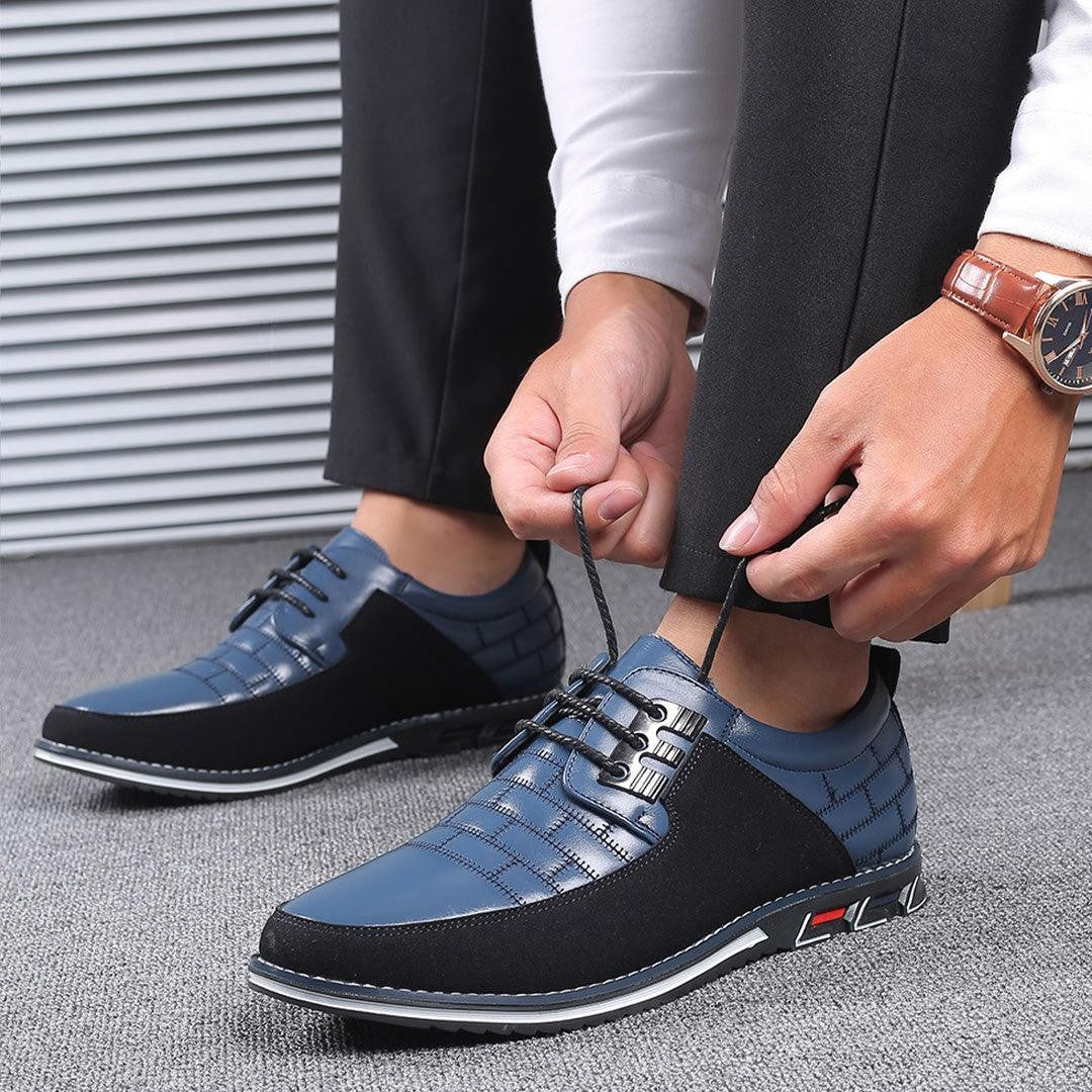 Ashburn - Oxford Premium Leather Ultra Comfortable Dress Shoe – Blue