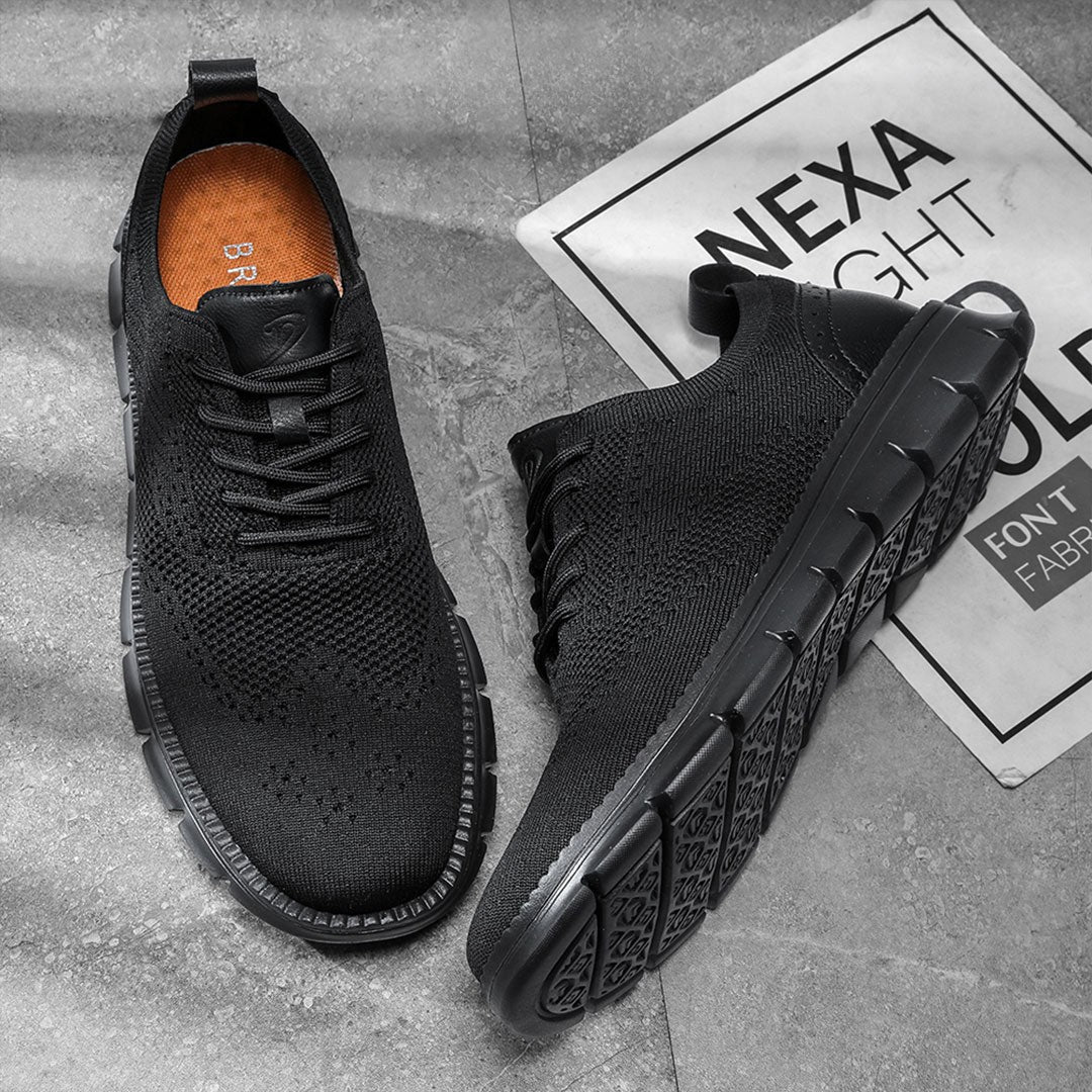 Ashburn - Flexknite Everyday Breathable Trainers – Black