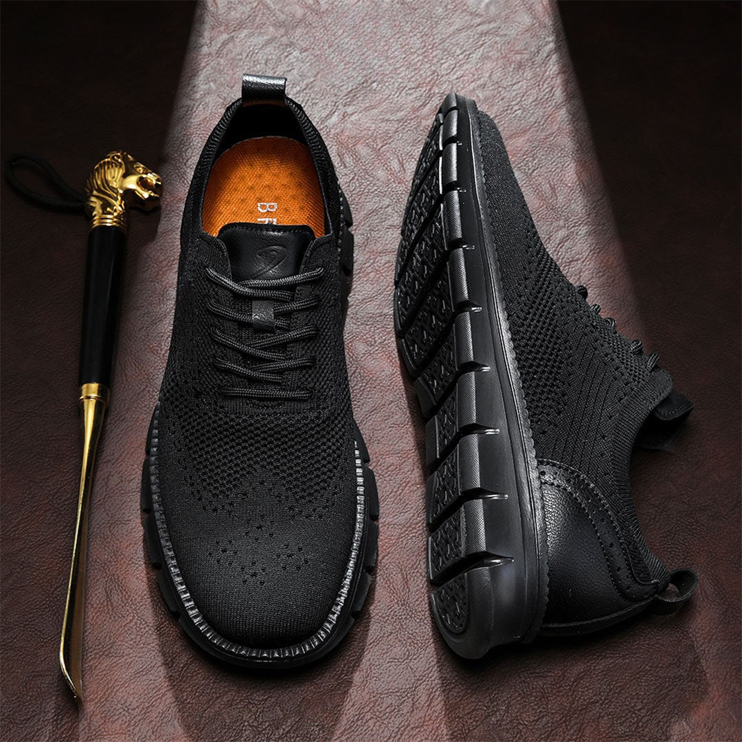 Ashburn - Flexknite Everyday Breathable Trainers – Black