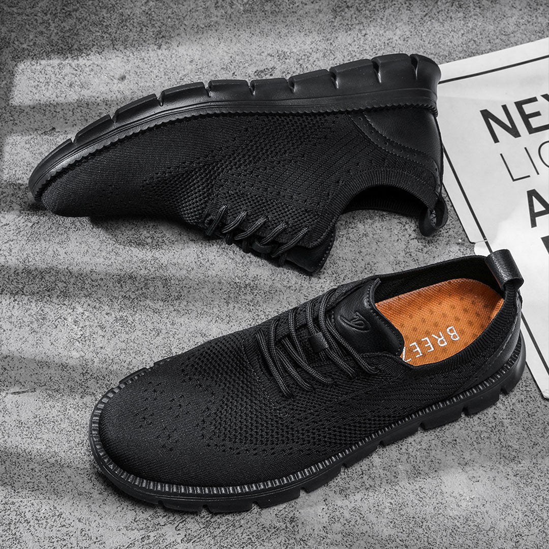 Ashburn - Flexknite Everyday Breathable Trainers – Black