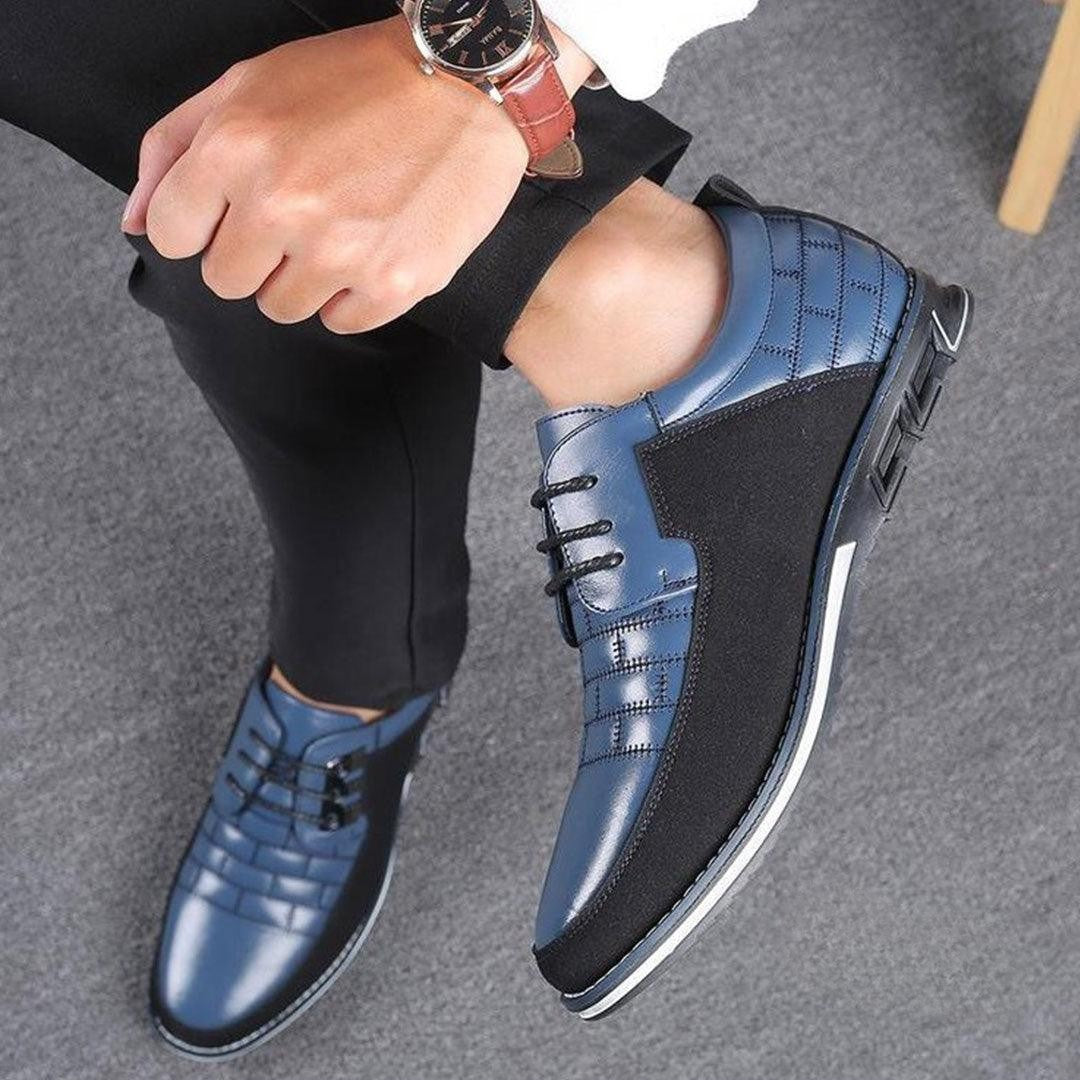Ashburn - Oxford Premium Leather Ultra Comfortable Dress Shoe – Blue