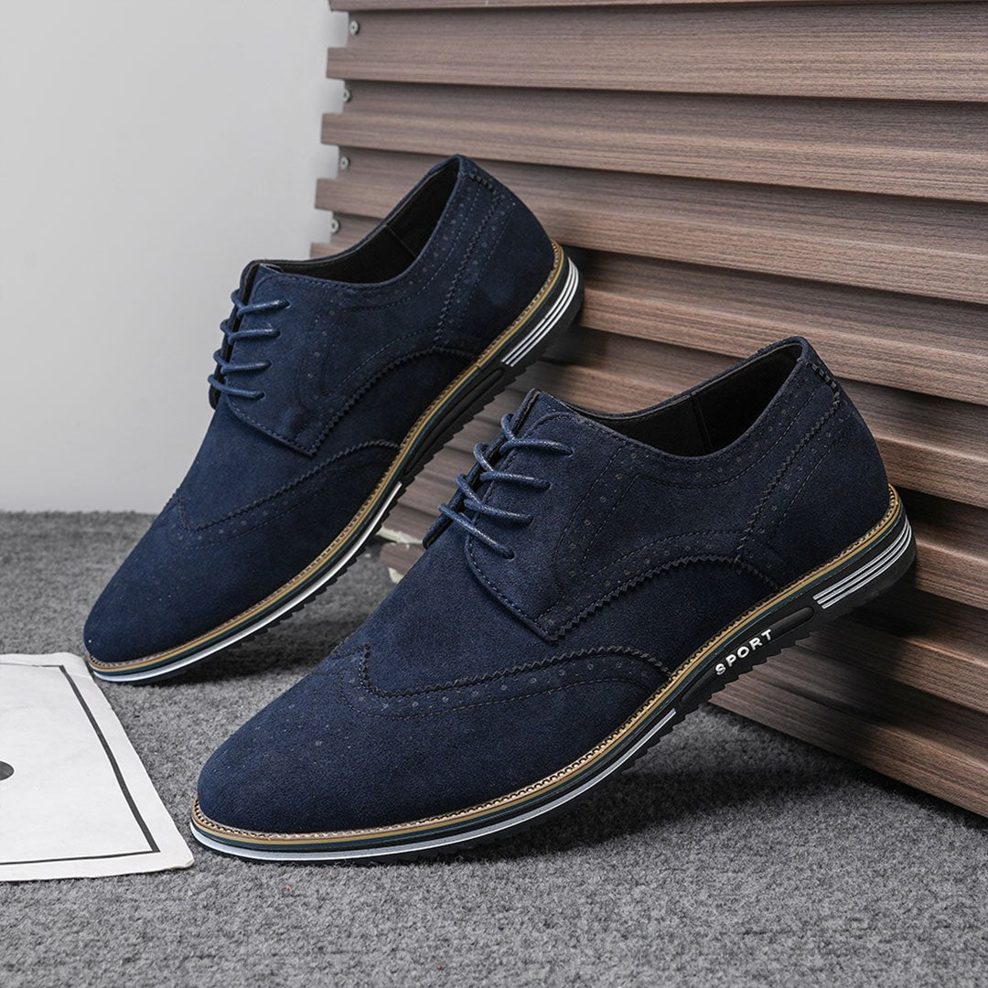 Ashburn - Derby Premium Leather Comfort Shoes for Men – Navy Blue