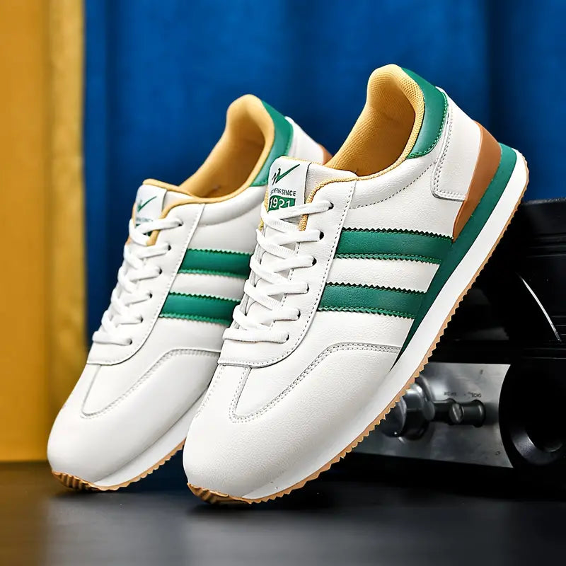 Ashburn - Retro Velocity Premium Smart Casual Trainer – Green