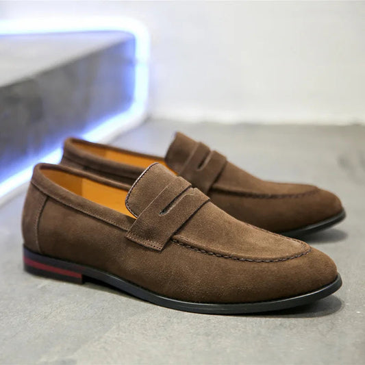 Ashburn - Marlow Suede Dress Shoe Ultra-Elegant & Comfortable – Dark Brown