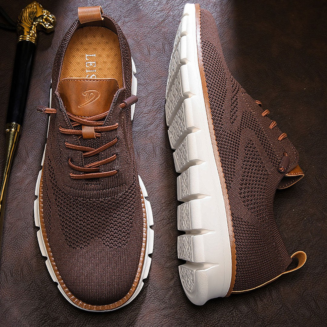 Ashburn - Urban Oxford Breathable Comfort Trainers Limited Edition - Brown