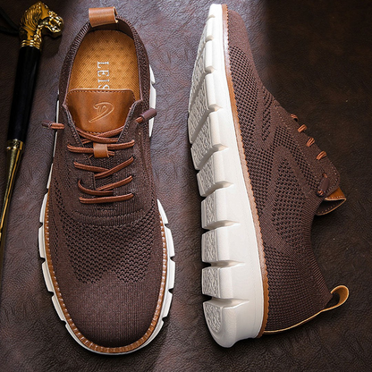 Ashburn - Urban Oxford Breathable Comfort Trainers Limited Edition - Brown