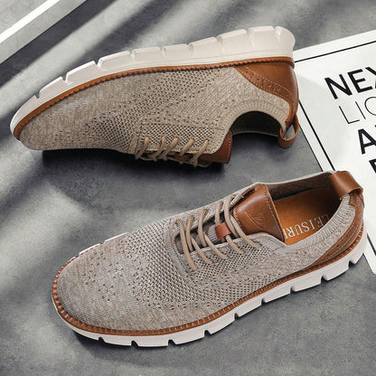 Ashburn - Flexknite Everyday Breathable Trainers – Brown