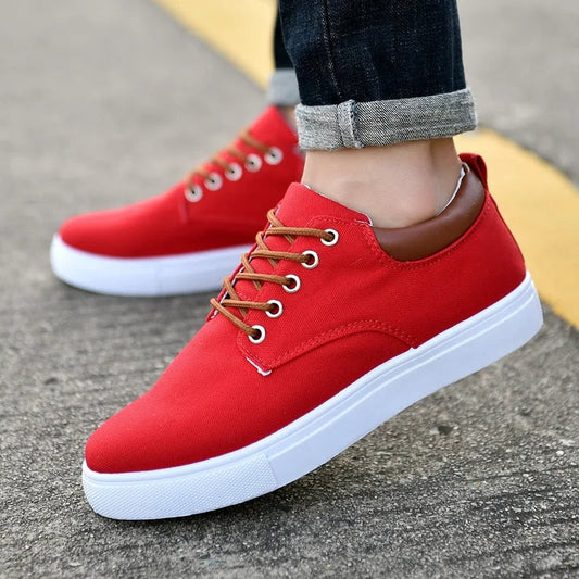 Ashburn - Street Canvas Elegant Everyday Trainer – Red