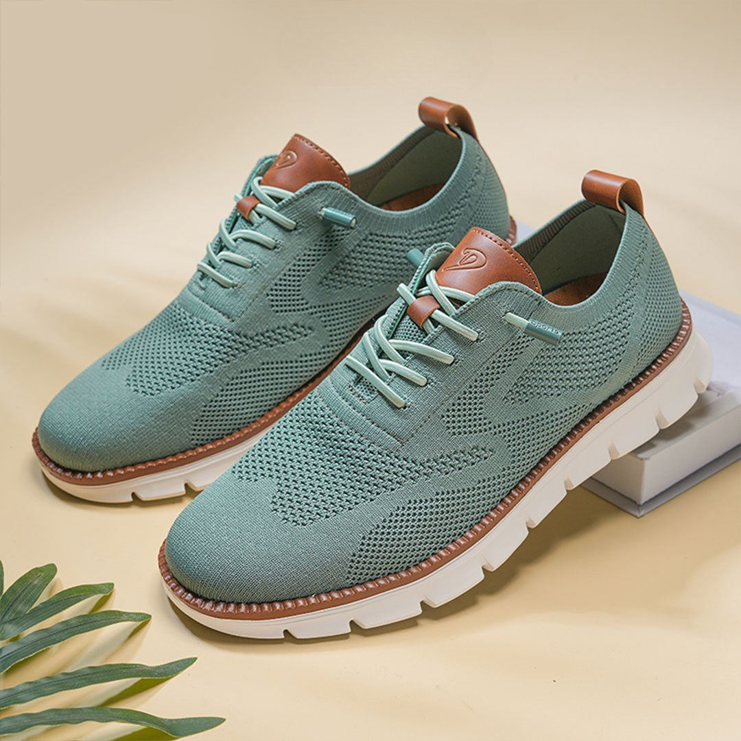 Ashburn - Urban Oxford Breathable Comfort Trainers Limited Edition - Green