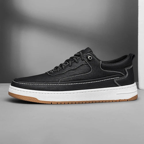 Ashburn - Vincezo Leather Smart Casual Trainer for Men – Black