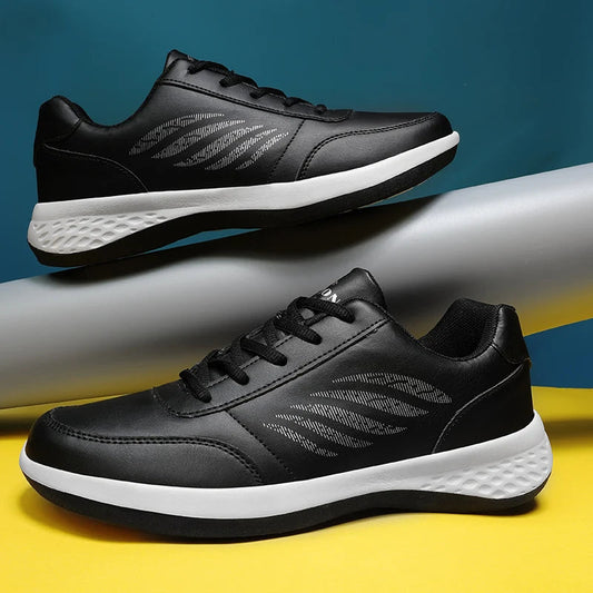 Ashburn - Apex Premium Leather Trainer for Men – Black