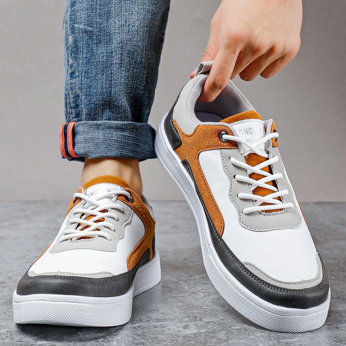 Ashburn - High Street Elegant Comfortable Trainer for Men – Brown