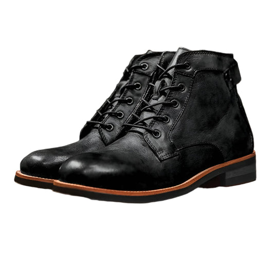 Ashburn - Frontier Ultra Comfortable Premium Leather Boot for Men – Black