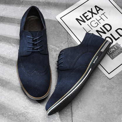 Ashburn - Derby Premium Leather Comfort Shoes for Men – Navy Blue