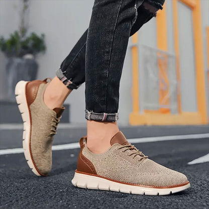 Ashburn - Flexknite Everyday Breathable Trainers – Brown