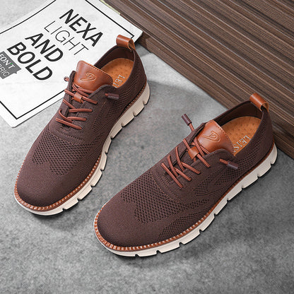 Ashburn - Urban Oxford Breathable Comfort Trainers Limited Edition - Brown