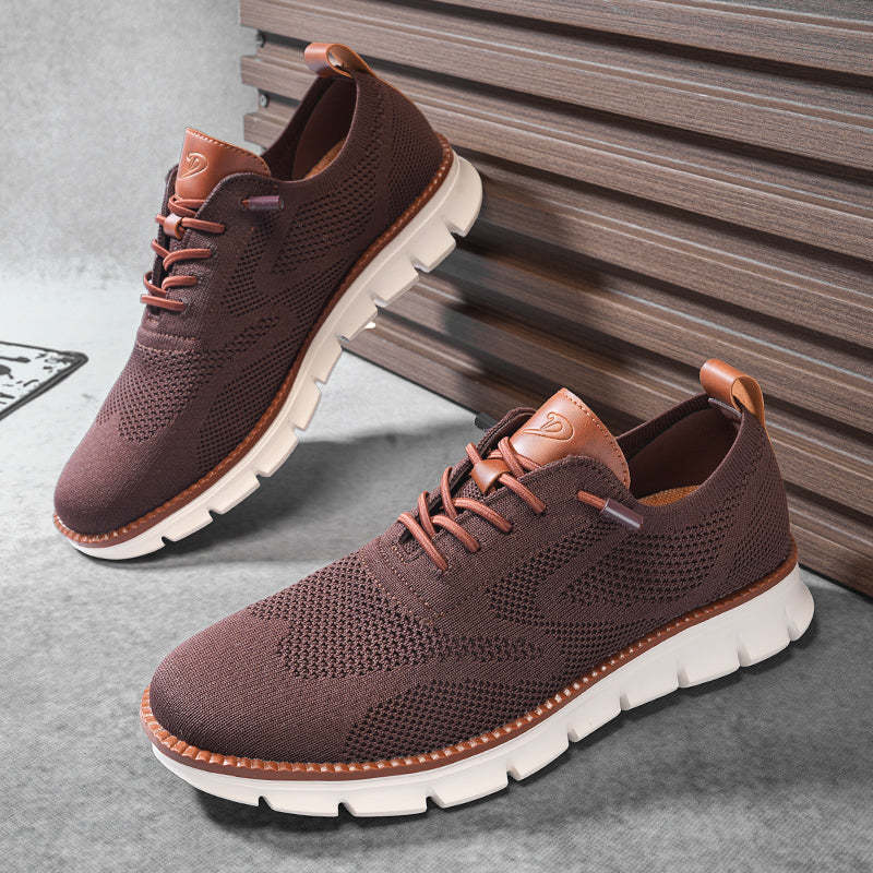 Ashburn - Urban Oxford Breathable Comfort Trainers Limited Edition - Brown