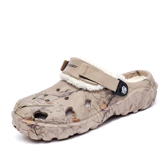 Ashburn - Camo Padded Comfortable Clogs – Khaki