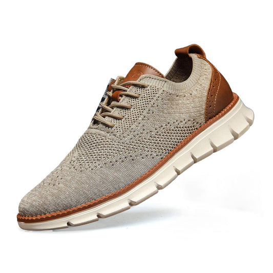 Ashburn - Flexknite Everyday Breathable Trainers – Brown