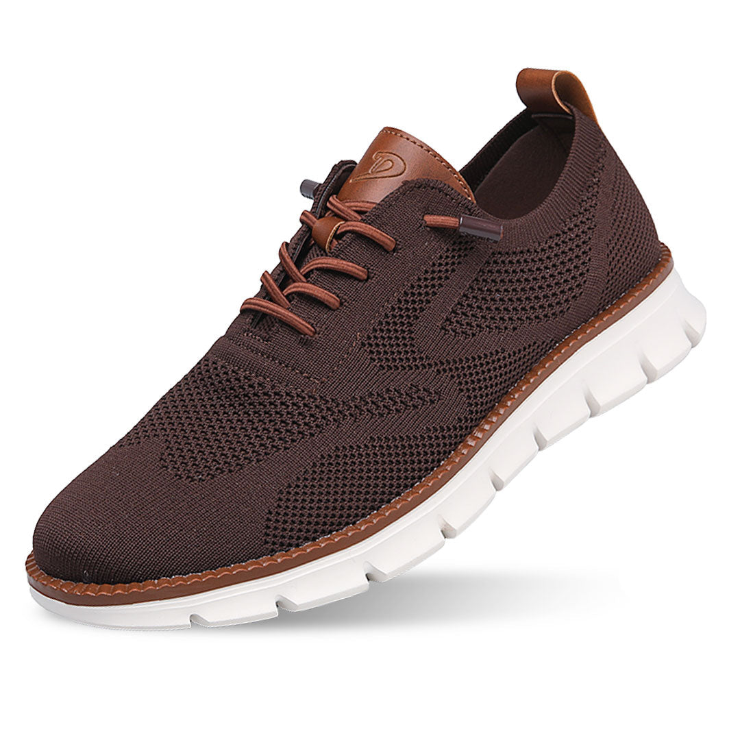 Ashburn - Urban Oxford Breathable Comfort Trainers Limited Edition - Brown