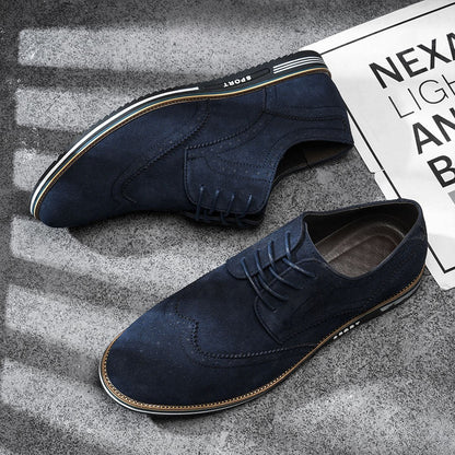 Ashburn - Derby Premium Leather Comfort Shoes for Men – Navy Blue