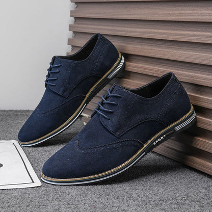 Ashburn - Derby Premium Leather Comfort Shoes for Men – Navy Blue